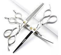 440c Black 7 inch Scissors Set Salon Professional Hairdresser Hair Cutting and thinning Hairdresser Special Scissors