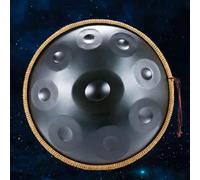 440HZ/432HZ Tambour En Acier, Instrument De Tambour Handpan, Tambour Handpan En Ré Mineur Instrument De Percussion Avec Trépied, For La Méditation, Le Yoga Et La Guérison Sonore(D,9 notes)