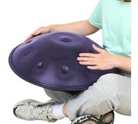 440Hz Handpan 10 Notes 12 Notes Hand Drum Instrument D mineur Steel Hand Drums avec Sac à Main Doux Tambour à main pour Débutants en Thérapie Sonore, Meditation et Yoga(Purple,432HZ/12Note)
