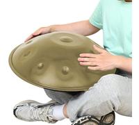 440Hz Handpan 10 Notes 12 Notes Hand Drum Instrument D mineur Steel Hand Drums avec Sac à Main Doux Tambour à main pour Débutants en Thérapie Sonore, Meditation et Yoga(Gold,432HZ/9Note)