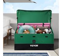 440L Coffre de rangement pour l'extérieur 122 x 63 x 75 cm Coffre de rangement en bâche PE de niveau industriel étanche à l'eau et perméable à l'air Coffre à coussins