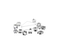 ZADO Zenker 7733 Pâtisserie Mini-Emporte-Pièce-Set Plaque de Tôle Argent 4 x 4 x 1,7 cm 12 Pièces