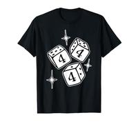 444 Angel Number Dice Stars T-Shirt Graphique avec Valeur