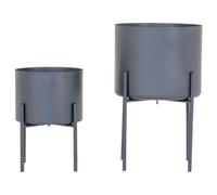 444269 House Nordic Pots à fleurs 2 pcs Pavia Gris