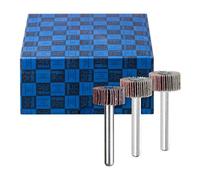 44498001 Set De 3 Meuleuses à Lamelles F Corindon 20 X 10 Mm Diamètre De La Tige 6 Mm A60, 80, 120 Pour Affûtage Et Fi - Pferd