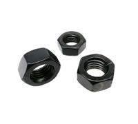 445 écrous hexagonaux DIN934 en acier au carbone noir et laiton M1.4 .6 M2 .5 M3 M4 M5 M6 M8