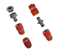 4451/AS Starter Kit, Made in Italy Nez de Robinet ¿ femelle-1/2 Femelle Raccords pour tuyaux d'arrosage Raccord Acquastop Double tétine Kit d'irrigation Jardin