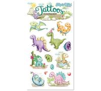 44744 Set de tatouages pour enfant « Dinosaure sucré » avec 10 tatouages | 44744 | T-Rex Tatouage enfant anniversaire petit cadeau