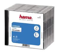 [44746] Hama Lot de 10 Boîtiers CD standard Transparent/Noir