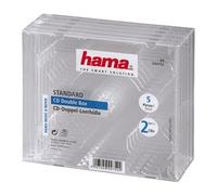 [44752] Hama Lot de 5 Boîtiers CD Vide standard 2 CD Transparent