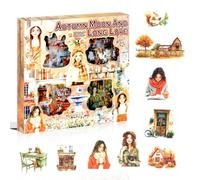 448Pcs Autocollants Scrapbooking Vintage Automne - Stickers Aesthetic pour Journaling, Bullet Journal, Carnet Stickers, Autocollants Décoratifs PET Transparente, DIY Scrapbooking Accessoires