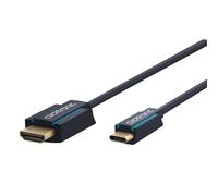 Clicktronic 1M USB C vers HDMI Adaptateur pour TV USB-C vers HDMI 2.0 Câble Adaptateur 4K 60Hz Compatible Thunderbolt 3 Compatible avec iPad Pro Air, MacBook Pro, iMac, Galaxy, Surface Book 2, XPS