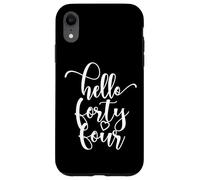 44e Anniversaire, Femme, Hello Forty Four, Mignon 44 Ans Coque pour iPhone XR
