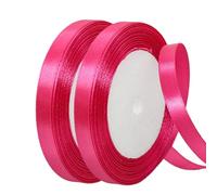 44m Ruban de Satin Fuchsia Gros 10mm,Ruban Satin Ruban Cadeau Emballage,Ruban Bouquet Mariage,Ruban Tissu pour Couture,Nœuds,Noel,Artisanat,Voitures,Gâteau,l'artisanat de Décoration de la Maison