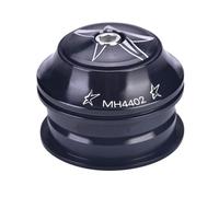 44mm casque de vélo, alliage d'aluminium vélo fourche avant tige portant semi-intégré tube droit pour les vélos de route de montagne (Noir)