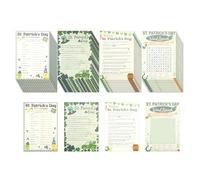 44pcs Jeu de Fête de la Saint-Patrick avec Cartes de Réponse, 10 Joueurs 4 Styles Saint Patrick Jeu Cartes de Bingo de Saint-Patrick Jeu de Recherche de Mots pour Famille Activité à Domicile