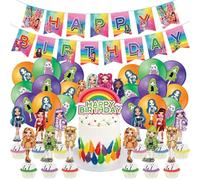 44PCS Rainbow Doll Birthday Decorations ,Rainbow High Fête d'anniversaire Ballons Rainbow Doll Bannières Party Fournitures Ballons Décorations pour Enfants Anniversaire Décoration de Fete