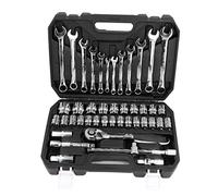 44pcs Sangle à colitère Spanner Set Multifonction Chrome Vanadium Steel Universal pour les outils de réparation automobile Maintenance de voiture