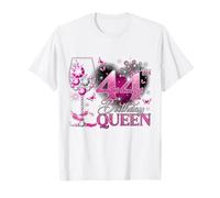 44th Birthday Queen Pink Wine 44 Years Old Women Girls T-Shirt
