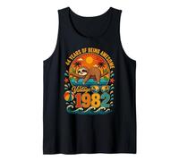 44th Birthday Retro Sloth Tropical Vintage 1982 44 Years Old Débardeur