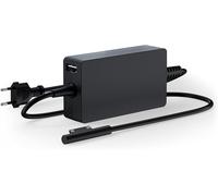 44W Surface Pro Charger Power Supply AC Adapter for Microsoft Surface Pro 3/4/5/6/7, Model 1625 1706 1796, Surface Book/Go/Laptop, with USB Port and Extension Cord