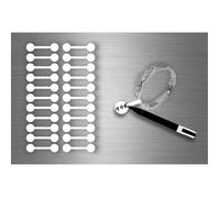 44x Autocollants sticker bijoux etiquette blanc l3