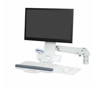 Ergotron Sit-Stand Combo - Kit de montage (bras articulé, tiroir à clavier) - pour écran LCD/équipement PC - aluminium, plastique haute qualité - blanc - Taille d'écran : jusqu'à 24 pouces - montable 