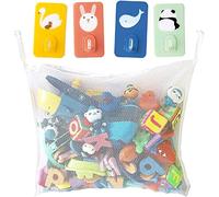 45 * 35cm Filet pour Jouet de Bain Rangement Jouets Bain -avec 4 Crochets Amusants