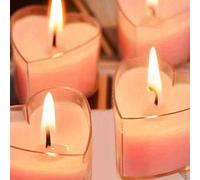 45/36/27/18/9/1 pièce Bougies chauffe-plat sans parfum en forme de cœur, chacune brûle jusqu'à 3 heures, convient pour les fournitures de mariage, la décoration intérieure, les bougies romantiques en 