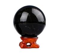 45-50mm Tea Crystal Ball Ornaments Stone Polished Round Seven Star Array Home Office Wealth