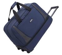 45/70/100L Sac De Voyage à Roulettes Souple Valise Trolley Bagages Cabine Suitcase Extensible Fourre-tout Hydrofuge Pliable Wheeled Travel Duffle Bag Avec Manche Télescopique (Bleu, Moyen 70L)
