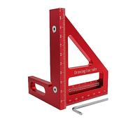 45/90 degrés rapporteur carré pour le travail du bois onglets règle triangulaire outil de mesure de disposition en aluminium-pour ingénieur charpentier Woodworking Square Protractor