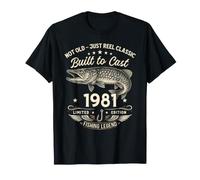 45 Ans Anniversaire Pêche Homme Original 1981 Édition Limité T-Shirt