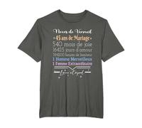 45 ans de mariage | anniversaire mariage - noces de Vermeil T-Shirt