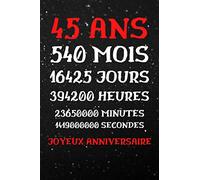 45 ans Joyeux Anniversaire: idée Cadeau Original Anniversaire 45 ans Homme Femme humour , Carnet de notes ET Journal intime , Joli Cadeau D'anniversaire