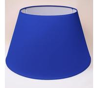 45 Cône cm Abat-jour, Tissu en Coton avec dos en PVC blanc, Produit fait main, pour Lampe de table, Lampadaire (Bleu)