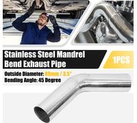 45 Degré Courbure 3.5" OD Voiture Bricolage Personnalisée Mandrin Échappement Tuyau 9.84 Pouce
