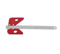 45 Degree Angle Scribe Woodworking Center Line Gauge, Carpenter Layout Tool Set, Aluminum Alloy Center Finder with Steel Ruler for Accurately Marking Diameter and 45 Degree Lines o