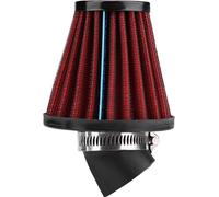 45 degrés de courbure Filtre d'entrée d'air de moto Nettoyeur universel 48 mm/1,9 pouce rouge