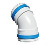 45 degrés pour vanne coudée de pipeline PE, joint de conversion de conduit | Design fluide, coque épaisse résistante aux intempéries, pour systèmes CVC domestiques