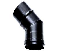 45 ° DN 100 Bend conduit émaillés peint 600 degrés pour granulés ou un poêle en tube d'acier noir à bois sce Made in Italy
