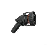 45° Exhaust Pipe Connector 14.3mm Plastic pour Quick Fit 2Pc | 45-degree bend, fits tight engine bays, smooth flow, 14.3mm ID, plastic build