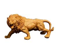 45 - Figurine de Lion Sauvage en buis : Ornement Feng Shui Fait Main, idéal pour la Maison, Le Bureau et comme Cadeau de Pendaison de crémaillère