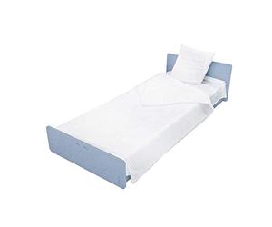 45 Kit Hospitalisation Lit Simple à usage unique en Tissu non tissé, composé de: 2 Draps de lit et 1 Taie d'oreiller, Fabriqué en Italie