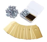 45 Lame Robot Tondeuse,Lames de Couteau en Titane,Lame Automower en Acier Inoxydable avec 45 Vis,Adapté à Toutes les Tondeuses à Gazon Robotiques Husqvarna Automower, Gardena, Yardforce