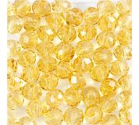 45 perles à facettes rondes Ø 4 mm - jaune