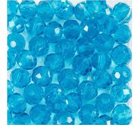 45 perles à facettes rondes Ø 4 mm - turquoise