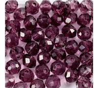 45 perles à facettes rondes Ø 4 mm - violet Violet G