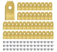 45 Pièces Lames Tondeuse en Titane, Lame Robot Tondeuse pour Husqvarn/Automower/Yardforce/Gardena avec Vis, Lames de Rechange