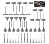 45 Pièces Petite Brosse Metallique pour Perceuse Argent, Mini Brosse Metallique Meuleuse à Queue 3mm, Set di Spazzole Metalliche pour Perceuse Accessoire pour Polissage, Nettoyage, Décapage